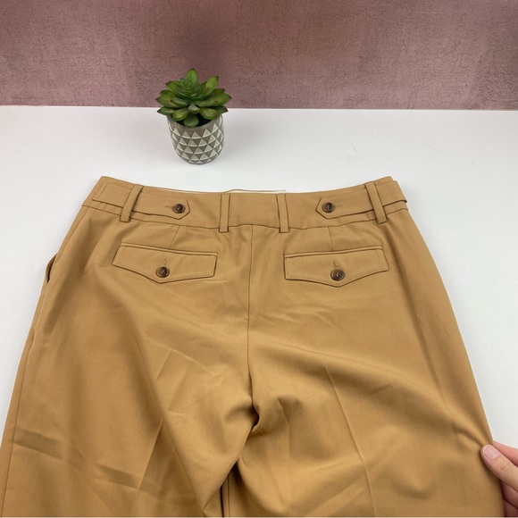 Anthropologie Tapemeasure Solid Tan Brown Capri Pants Women Size 10 - Picture 6 of 6